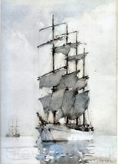 Henry Scott Tuke Four Masted Barque Norge oil painting art
